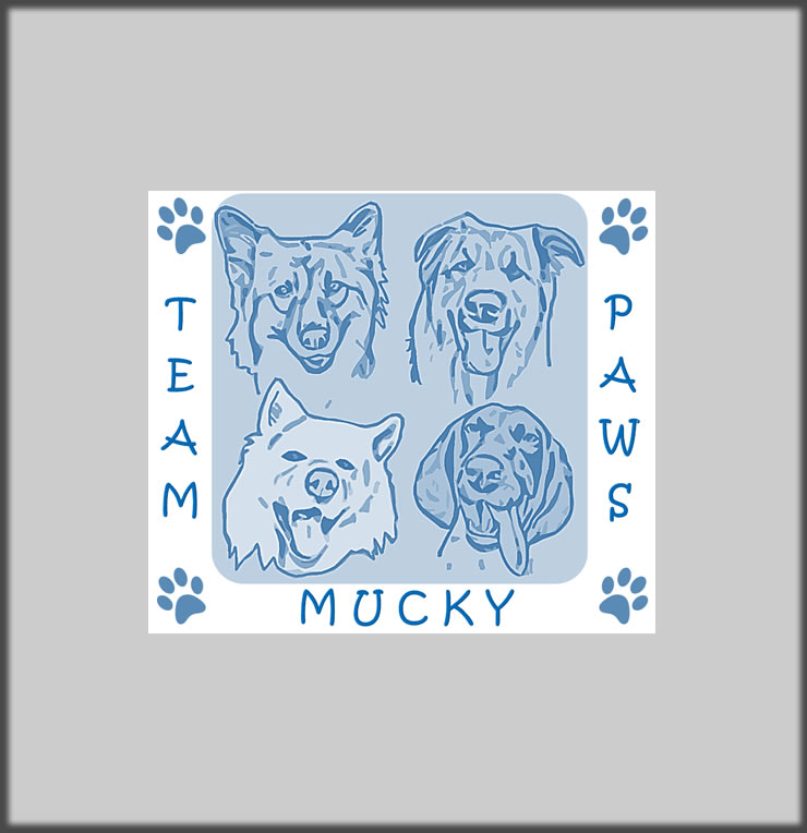 Team Mucky paws Square Sticker